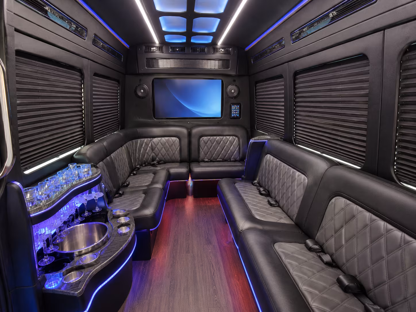carrollton party bus interior